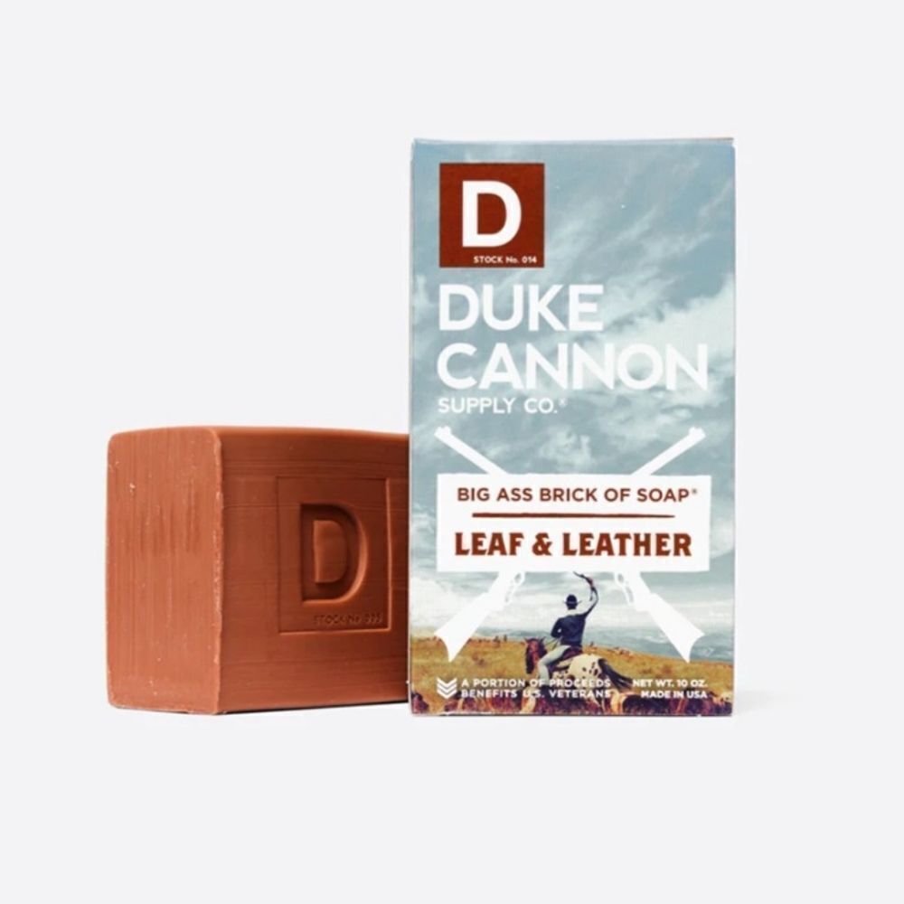 HOST PICK! - BIG ASS BRICK OF SOAP - LEAF AND LEATHER 10 OZ